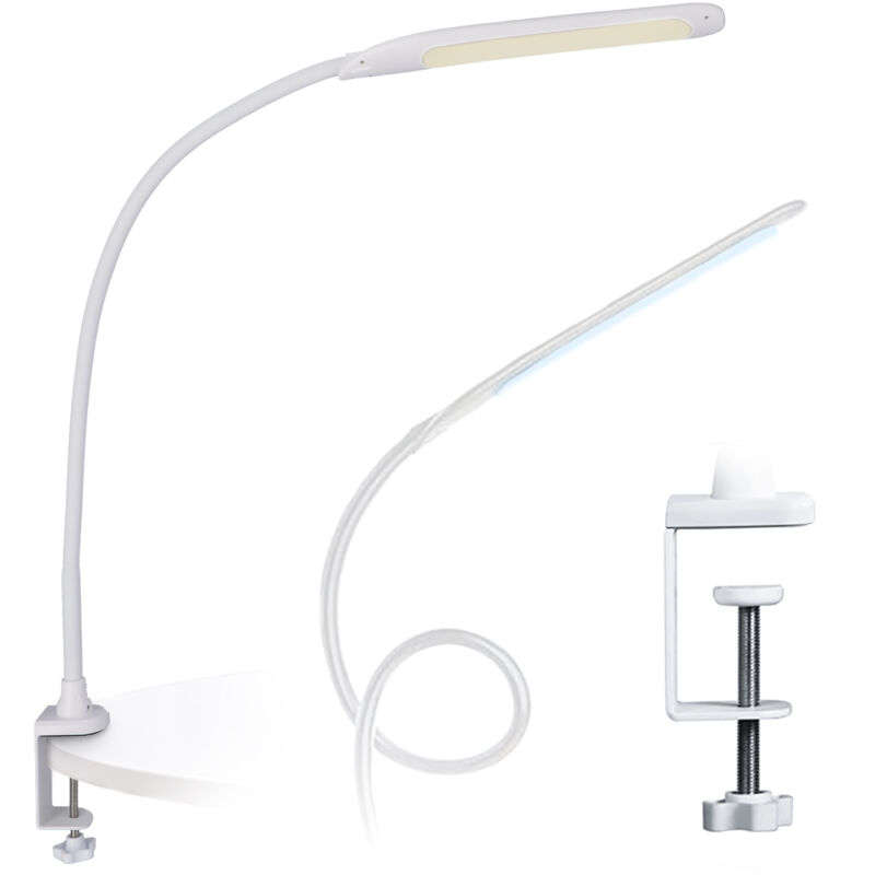 Lampe de bureau LED blanche