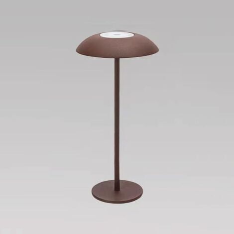 Lampe de bureau LED douce pour les yeux avec interrupteur tactile en métal créatif, adaptée à la salle à manger, à la chambre et à la table de chevet (marron).