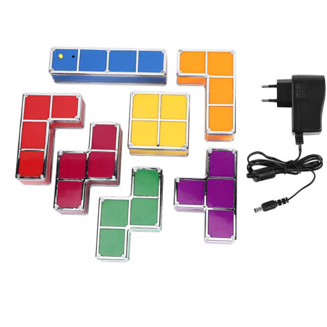Lampe de bureau LED empilable DIY - Jeu de construction puzzle - Décoration nocturne 100-240V