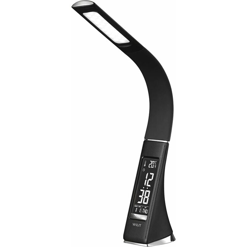 Choyclit - Lampe de Bureau Led, Lampe de Chevet Tactile avec 3 Niveaux de Luminosité, Lampe de Table led avec Écran à Intensité Variable, Réveil,