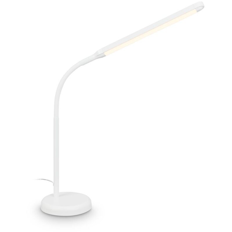 Briloner MURA Lampe de table LED, tactile, variateur, couleur de lumière blanc chaud, fonction mémoire, blanc, 13 x 72,5 cm Briloner MURA Lampe de table LED, tactile, variateur, couleur de lumière blanc chaud, fonction mémoire, blanc, 13 x 72,5 cm