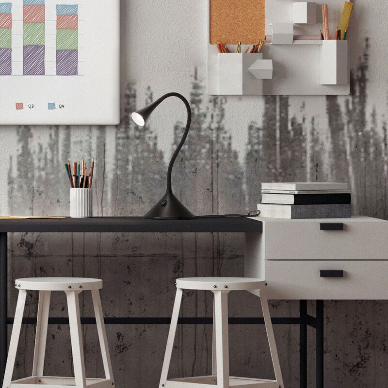 Millumine - Lampe De Bureau Led Noire Inspire Ou Spot Mural