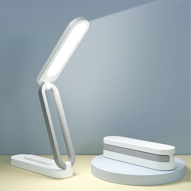 Lampe de bureau LED pour bureau, maison et lampe à piles, lampe rechargeable, pliable et portable, bande lumineuse de bureau LED, 3 luminosités,