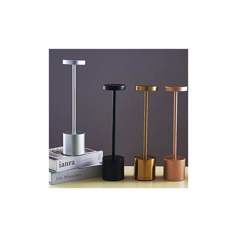 SNQ - Lampe de bureau led rechargeable en forme de h, style minimaliste moderne, commande tactile usb, veilleuse d'ambiance bar