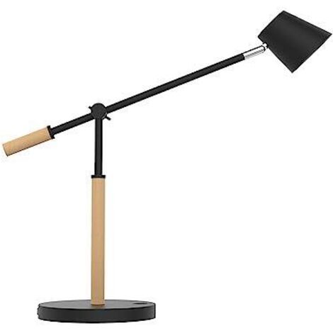 Lampe de bureau Led Vicky noir/bois