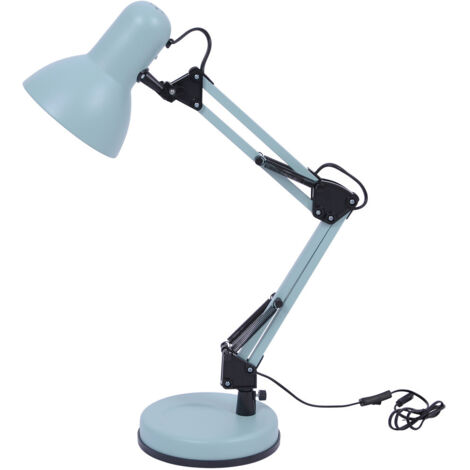 Lampe de bureau métal Cosmo menthe/noir E27 Kaja 55cm
