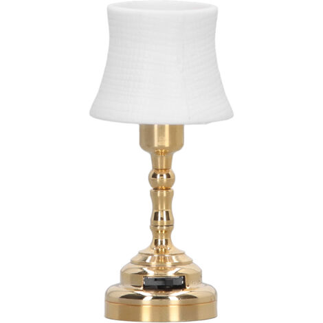 Lampe de Bureau Miniature 1:12 Style Moderne pour Maison de Poupée, Lumière de Décoration