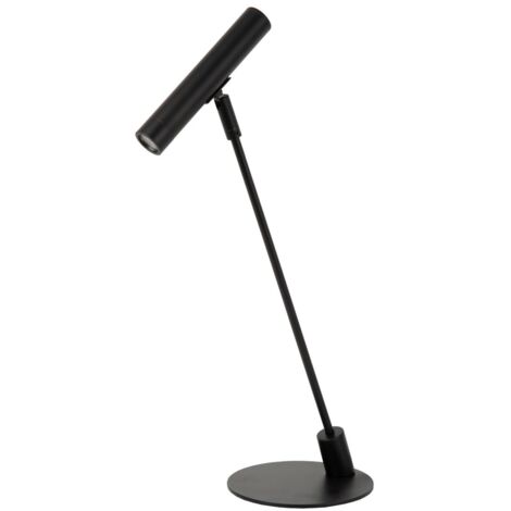 Lampe de bureau minimaliste noire LED G9 Lucide Alec