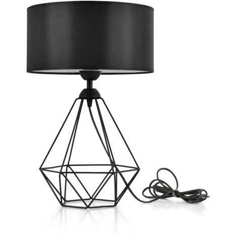 Lampe de bureau moderne avec abat-jour en fil de fer