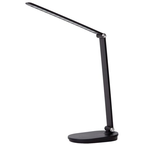 Lampe de bureau noire moderne tactile LED 8W Aldwin Lucide