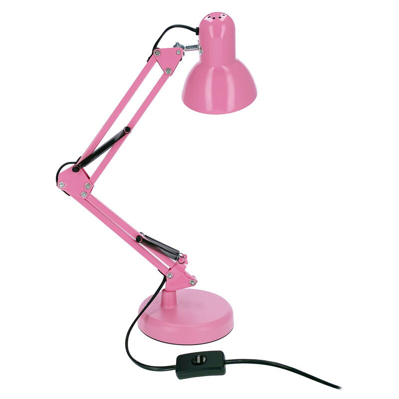 Lampe de bureau pixi 1xE27 rose, socle et pince compris Edo Solutions