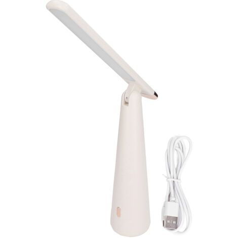Lampe de bureau pliable à LED, 3 couleurs réglables, rechargeable USB, lumière douce pour lecture et travail