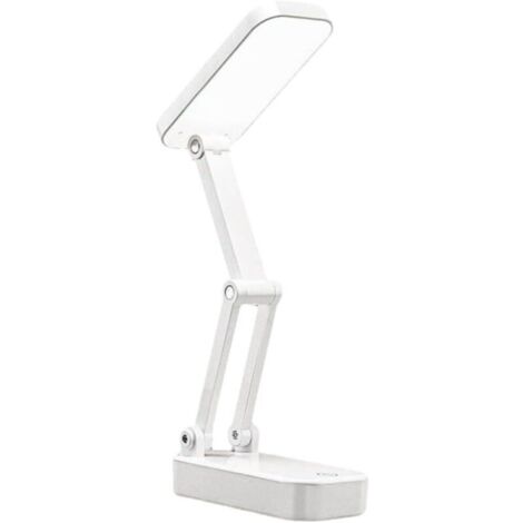 Lampe de bureau pliable, rechargeable et portable, blanche, lampe d'étude de protection des yeux, adaptée à la maison et au dortoir, lampe de bureau à intensité variable, commande tactile