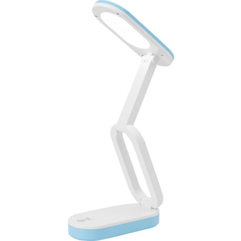 Lampe de Bureau Pliable,LED lampe de Table,Lampe de Chevet Sans Fil,Portable Lampe de Lecture,2400mAh Pile Rechargeable Lampe de Bureau Enfant,Contrôle Tactile 3 Modes de Couleur Lumière