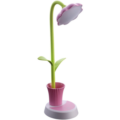 Lampe de bureau pour enfants, lampe de bureau LED, lampe de chevet à intensité variable avec capteur tactile, lampe de lecture avec porte-stylo