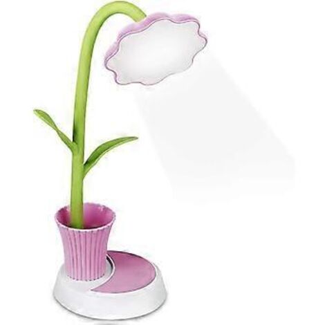 Lampe de bureau pour enfants, lampe de chevet à intensité variable avec capteur tactile, lampe de lecture confortable pour les yeux avec porte-stylo, lampe de table rechargeable par USB pour enfants