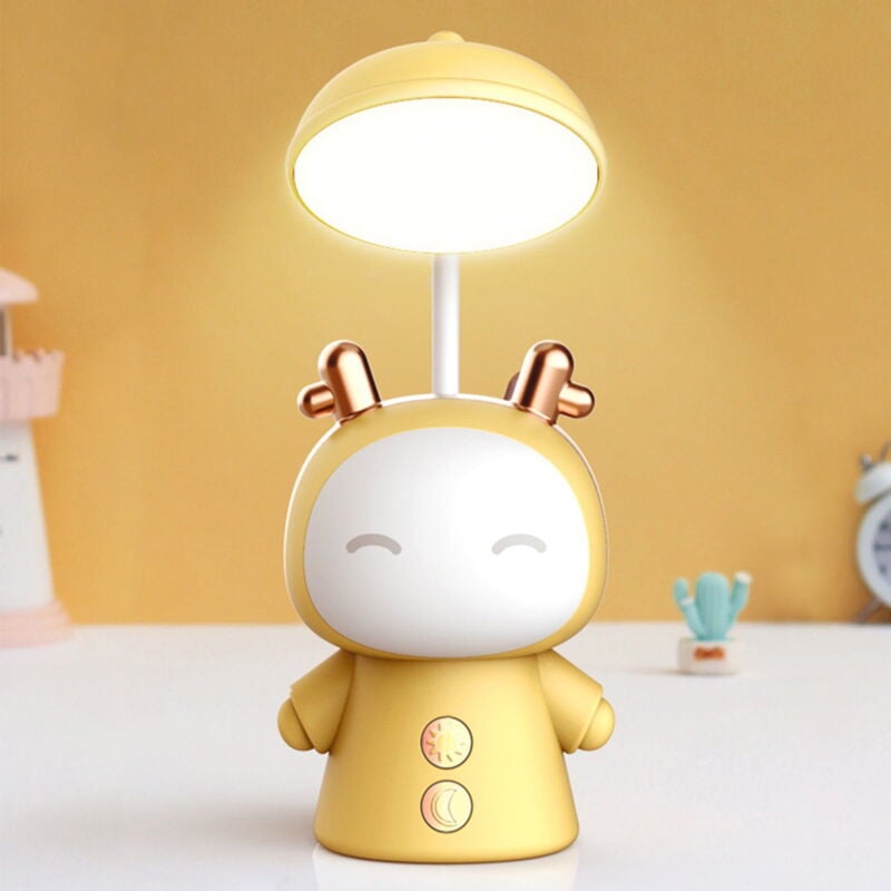 Feiyue - Lampe de bureau pour enfants, rechargeable et à intensité variable, design exclusif, jolie veilleuse pour chambre d'enfant, lampe de lecture