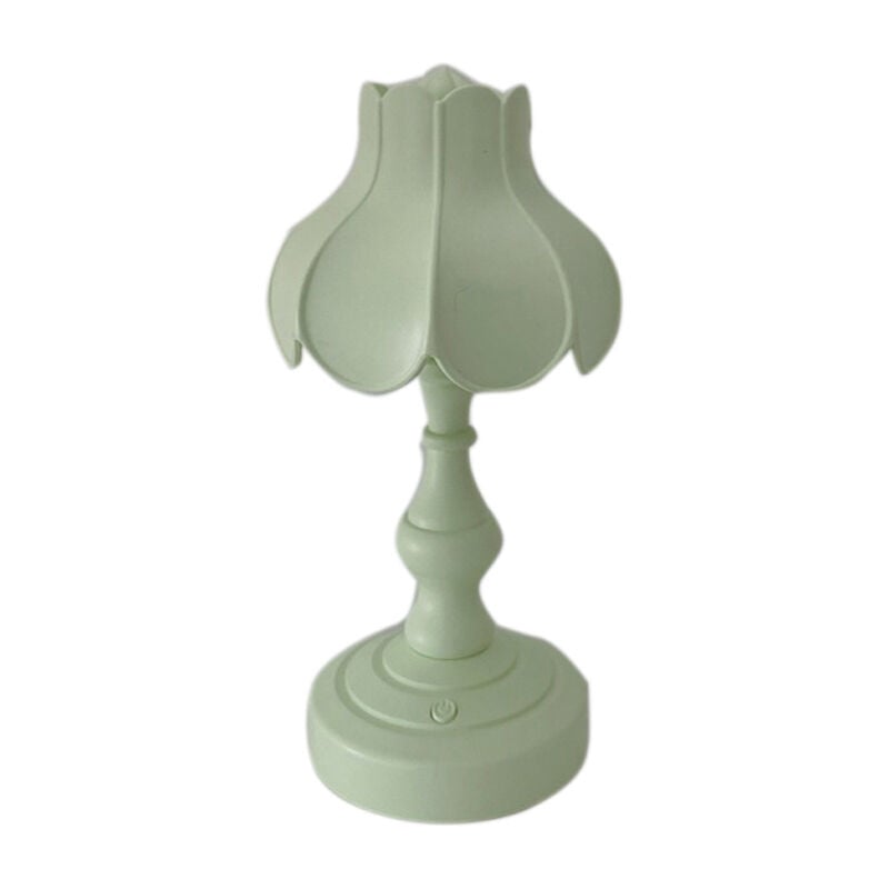 Lampe de bureau rétro feuille de Lotus, ingénieuse et jolie, 3 sources de lumière, petite lampe de nuit pour chambre de fille, vert clair