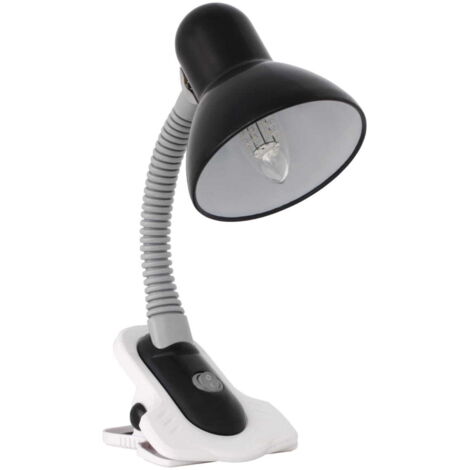 Lampe de bureau scolaire noire à pince Kanlux Suzi 7151