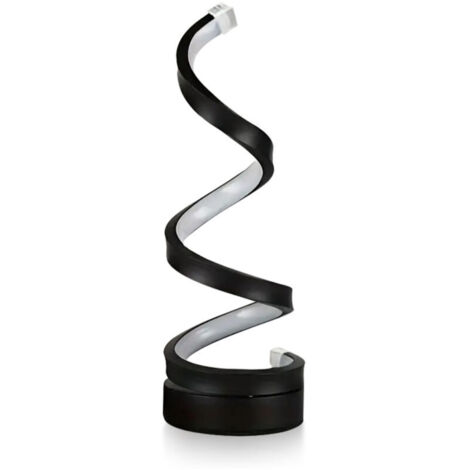 Lampe de Bureau Spirale LED, Alimentée par USB - 3 Couleurs Dimmables, Veilleuse Bureau
