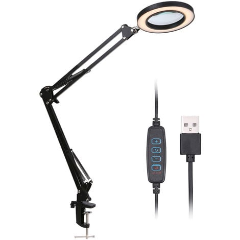 Lampe à pince LED Screen, USB, CCT, noire
