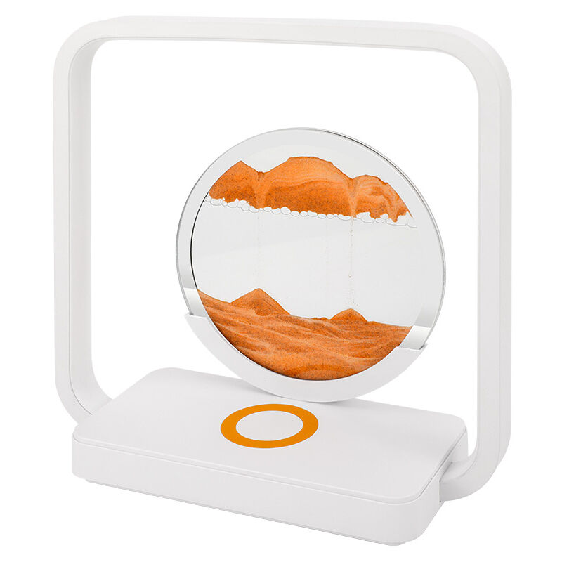 Tonchean - Lampe de bureau Veilleuse led avec chargement sans fil lampe de table Quicksand Painting pour le bureau la chambre à coucher - 15W