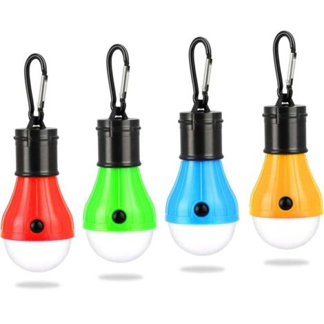 Lampe de Camping, 4x Lanterne de Camping LED Lampe de Camping à Piles Lampe de Tente Portable Lumière de Secours étanche Pour le Camping [Classe énergétique A++]