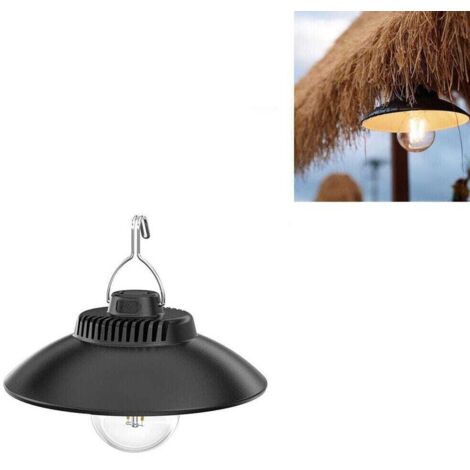 LAMPE DE CAMPING À LED PLAFONNIER RECHARGEABLE LUMIÈRE CHAUDE 3000K CROCHET PORTABLE