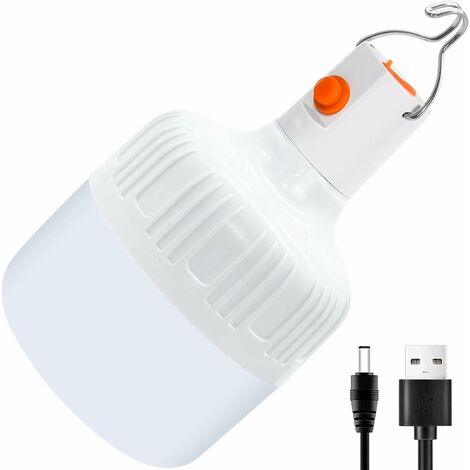 Lampe de camping, lanterne de camping LED 1000 lumens rechargeable par USB avec suspension 3200 mAh, lampe de camping portable étanche 2 modes d'éclairage à intensité variable pour la randonnée d'urge