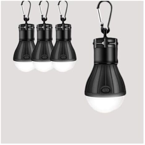 Lampe De Camping LED - 3 Modes D'éclairage (Plein Éclat / Mi-Éclat / SOS) - Étanche IPX4 - Poids Léger 50 G - Pour Tente, Randonnée, Pêche, Panne De Courant - Lot De 4