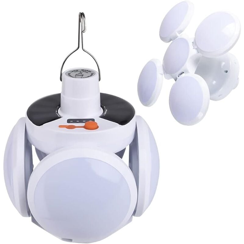 Lampe de camping led 40W alimentée par l'énergie solaire et rechargeable par usb, 5 modes, lampe de camping étanche IP65, pour le camping, la pêche,