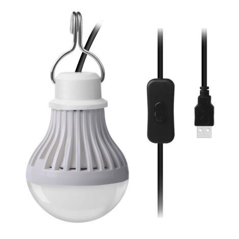 Lampe de camping LED, lampe de camping portable USB avec crochet, étanche