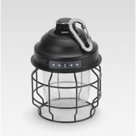 Lampe de camping led lampe de tente portable lampe de camping réglable lampe de camp de charge USB (noir (transparent))