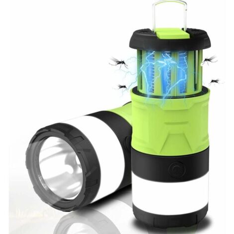 Lampe de camping LED lanterne de camping pliable anti-insectes - lampe de protection contre les moustiques batterie rechargeable multi lampe de poche IPX4 lampe de tente portable étanche extérieure av
