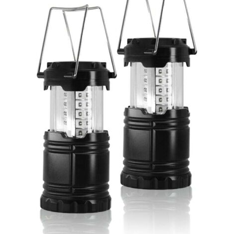 Lampe de Camping Led Pliable2 Pièces Lanterne de Camping Portable Etanche Lampe Torche Ipx5 Pour Eclairage Extérieur Camping, Randonnée, Jardin, Pêche, Etc.
