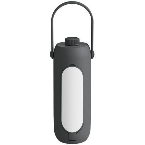 Lampe de camping LED rechargeable 10 000 mAh, design lampe torche, abat-jour extensible, gris