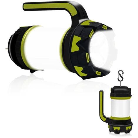 Wastou Lampe Camping, Lanterne Camping Rechargeable USB, LED Lampe Tente  Suspendue a pile, étanche IPX4, durée 23H+, 6 Modes d'éclairage, pour  Randonnée, Peche, Exterieur : : Sports et Loisirs