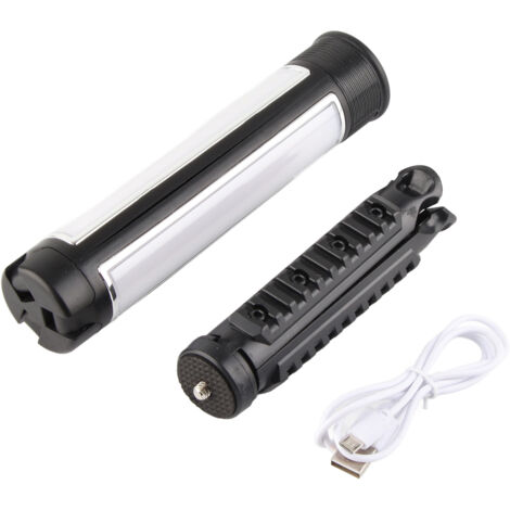 Lampe de Camping LED Rechargeable USB avec Trépied, Lumière de Travail Pliable Trois Faces pour Extérieur et Tournage