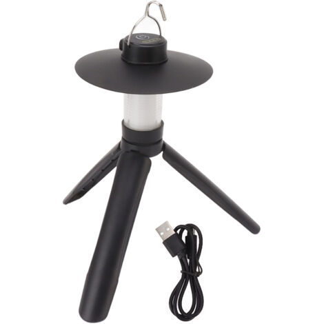 Lampe de Camping LED Rechargeable USB, Lumière Magnétique pour Tente, Lanterne d'Extérieur Suspendue avec Trépied d'Urgence
