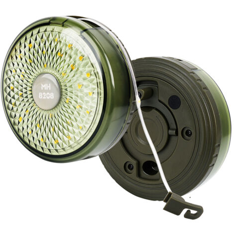 Lampe de camping LED rechargeable USB pour tente extérieure, ambiance colorée et chaleureuse, guirlande lumineuse avec mètre ruban intégré.