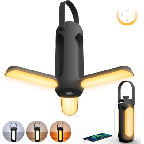 Guirlande Lumineuse Camping Rechargeable 12m - IP67 Étanche - 10 Modes LED - Batterie 2000mAh USB-C - Mcbazel
