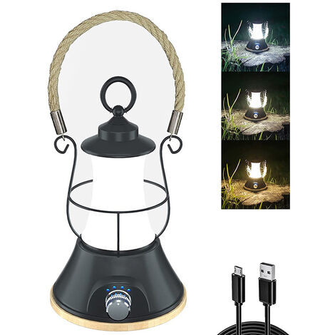 Lanterne LED Rechargeable Lampe Camping Puissante 1000lm Lampe Torche 360°  Eclairage - Lampes (9002064)