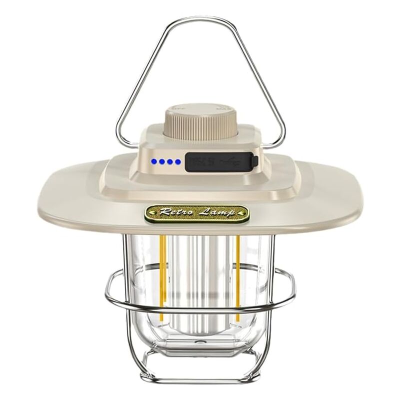Sjqka - Lampe de camping rechargeable ,Rechargeable Retro Horselight Camp Light led Camp Light,2000mah,blanc