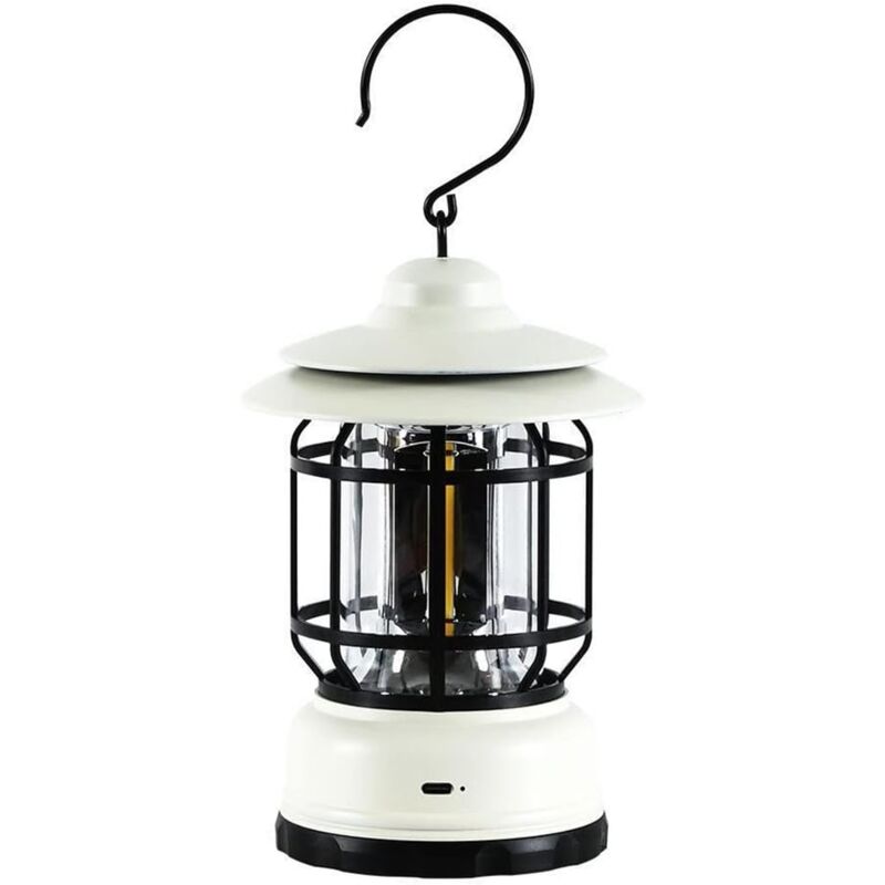 Lampe de camping rétro, luminosité réglable, peut être soulevée et suspendue, convient au camping sauvage et à la randonnée