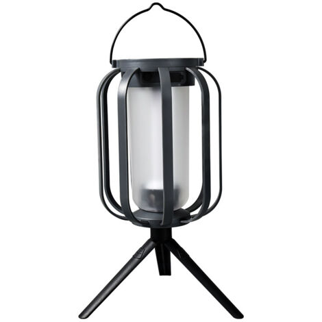 Lampe de camping solaire USB avec trépied, 4 modes d’éclairage pour extérieur et jardin