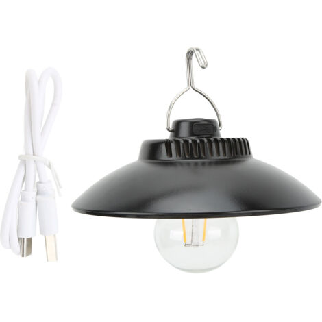 Lampe de Camping USB Rechargeable, Lumière Portable Rétro Multifonction avec Luminosité Réglable, 3.7V pour Tente et Extérieur