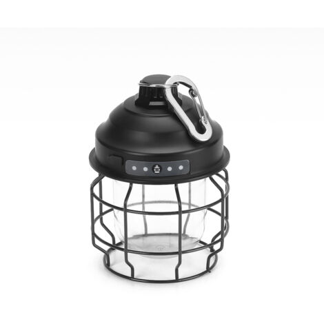 Lampe de camping Vintage Lantern avec 3 niveaux de luminosité réglables, IPX4 étanche, crochet pour camping, barbecue, voyage en plein air