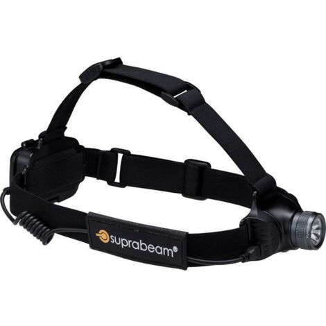 Lampe de casque LED, Dimensions : 70 x 49 x 42 mm, Durée de service 10-30 h, Luminosité de 15 à 150 (gradateur) 250 (Boost) lm, Poids : 160 g