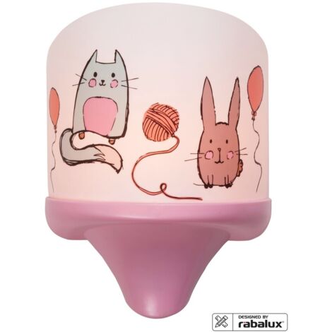 lampe de chambre d'enfant Cathy plastique coloré L: 6cm B: 13cm H: 19cm