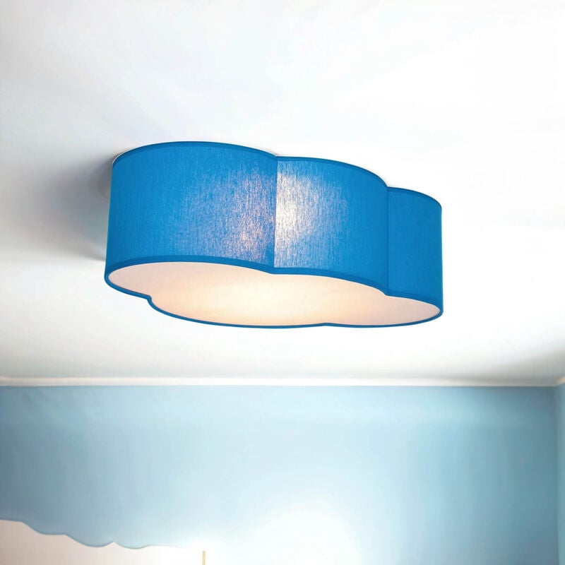 Licht-erlebnisse - Lampe de chambre d'enfant wolki bleu plafond lampe nuage